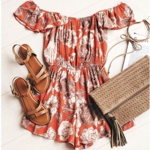 Amuse Society Off the Shoulder Romper